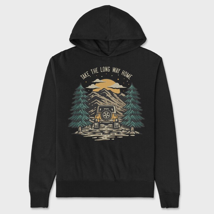 Take the Long Way Home, Unisex Men's Hoodie