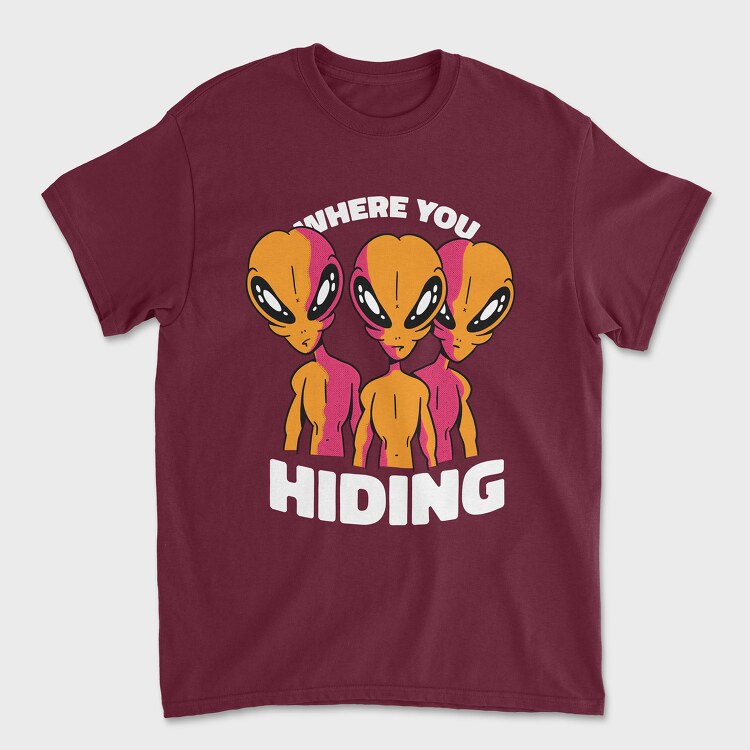 Creepy Aliens, Унисекс Мъжка Тениска