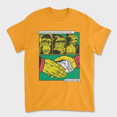 Monkey Money Comics, Unisex Men's T-Shirt
