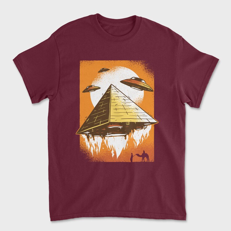 Ufo Pyramid, Unisex Men's T-Shirt