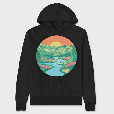 Unisex Men's Hoodie, Sunrise Painting
