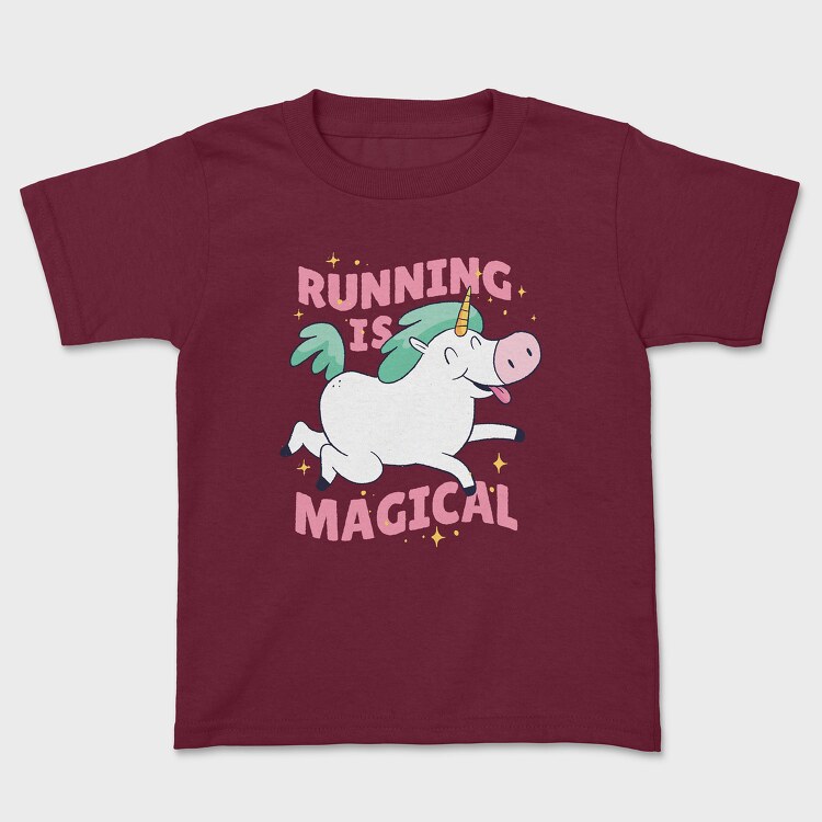 Running Is Magical, Kids' T-Shirt