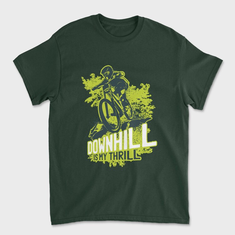 Downhill Is My Thrill, Unisex Men's T-Shirt