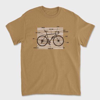 Bike Anatomy, Unisex Men's T-Shirt
