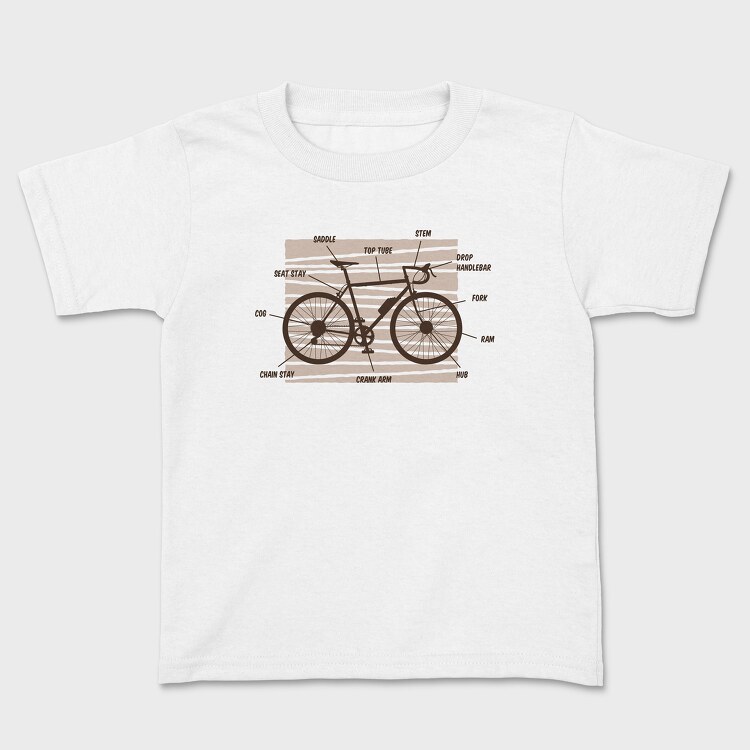 Bike Anatomy, Kids' T-Shirt