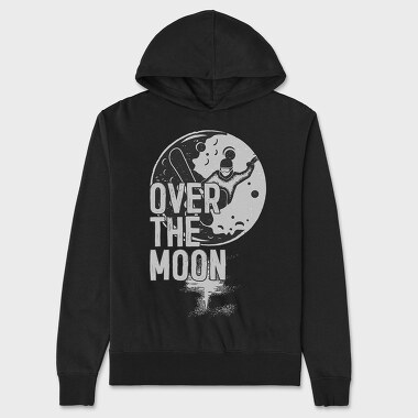 Over the Moon Snowboard, Unisex Men's Hoodie