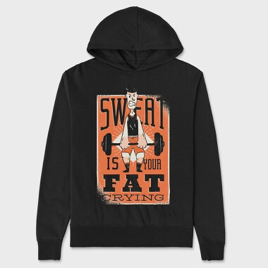 Sweat Is Fat Crying, Unisex Men's Hoodie