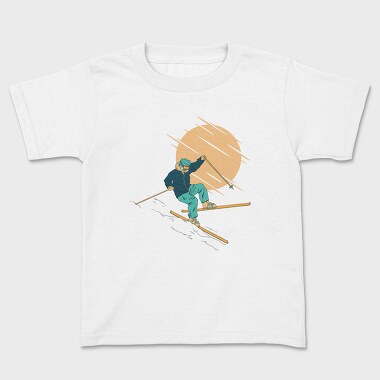 Skier Falling, Kids' T-Shirt