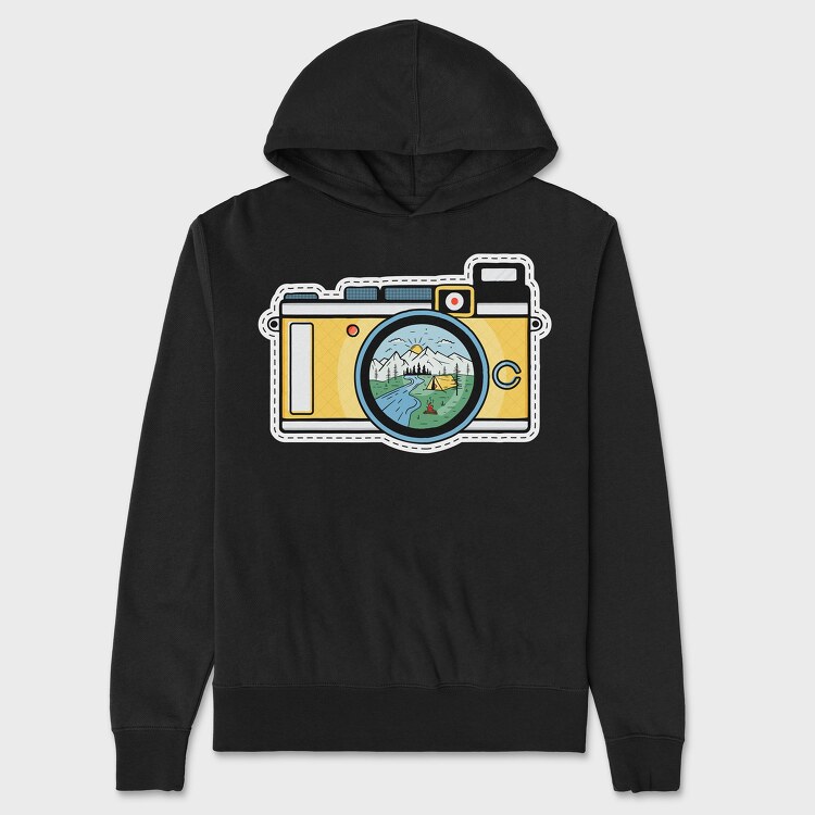 Camping Camera, Unisex Men's Hoodie