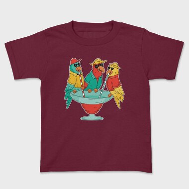 Parrots Drinking, Kids' T-Shirt