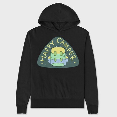 Happy Camper Backpack, Unisex Men's Hoodie