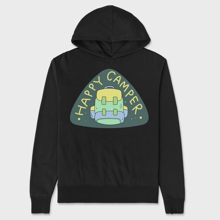 Happy Camper Backpack, Unisex Men's Hoodie