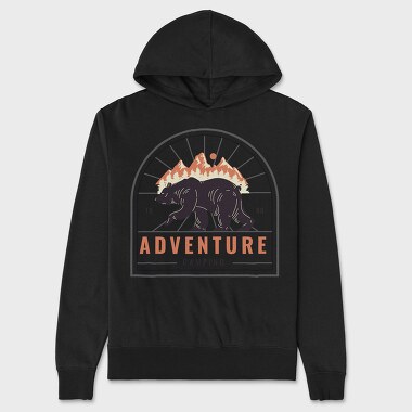Adventure Camping Bear, Unisex Men's Hoodie