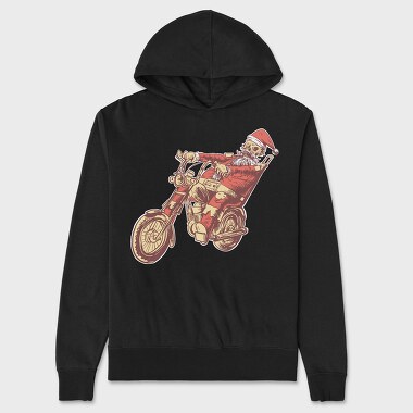 Santa Motorbike, Unisex Men's Hoodie