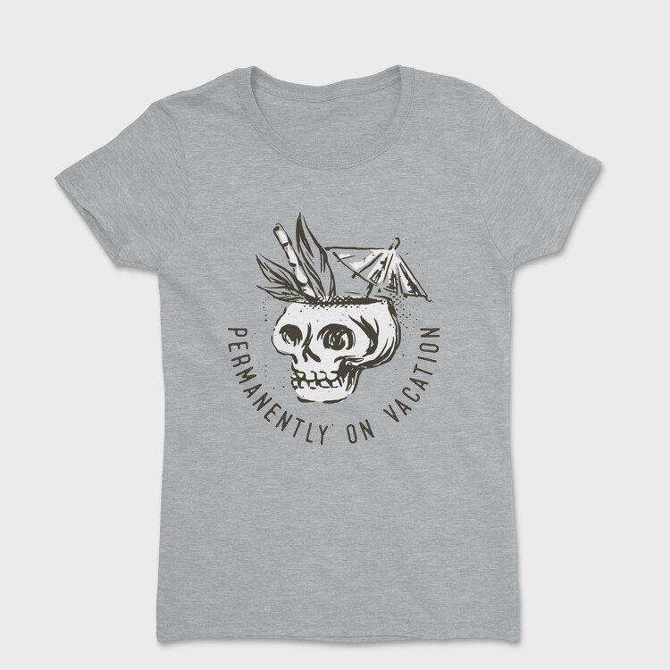 Summer Vacation Skull, Дамска Тениска