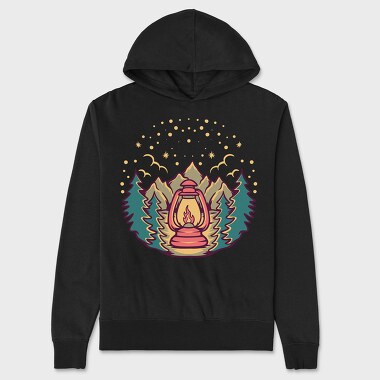 Camping Illustration 4, Unisex Men's Hoodie