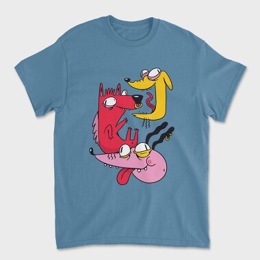 Crazy Dog, Unisex Men's T-Shirt