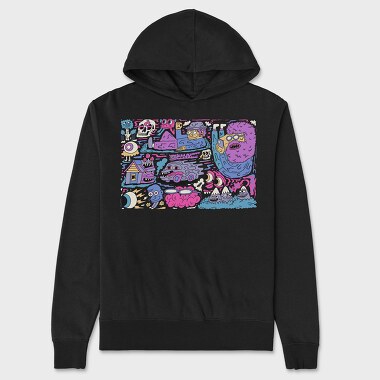 Colorful Mmonsters Collage 1, Unisex Men's Hoodie