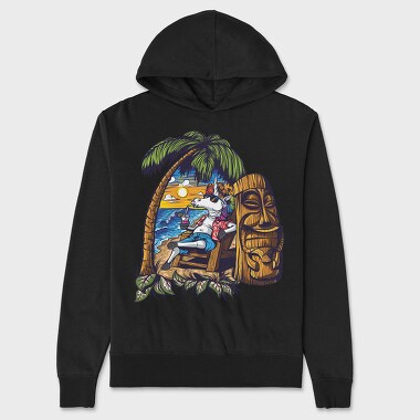 Unicorn Vacation, Unisex Men's Hoodie