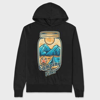 Camping Illustration 8, Unisex Men's Hoodie