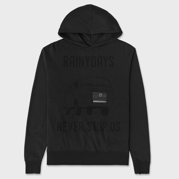 Rainy Days Never Stop Us, Unisex Men's Hoodie