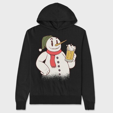 Snowman Beer, Unisex Men's Hoodie