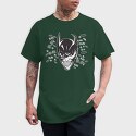 Raven Perch on the Flower Branch, Unisex Men's Hoodie