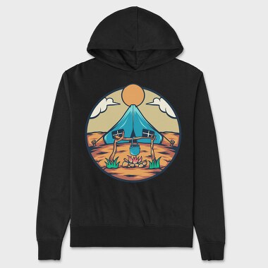 Camping Illustration, Unisex Men's Hoodie