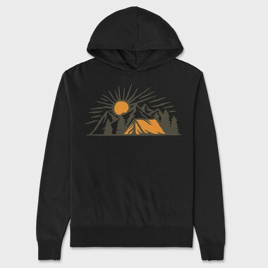 Vintage Adventure Outdoor Camping, Unisex Men's Hoodie