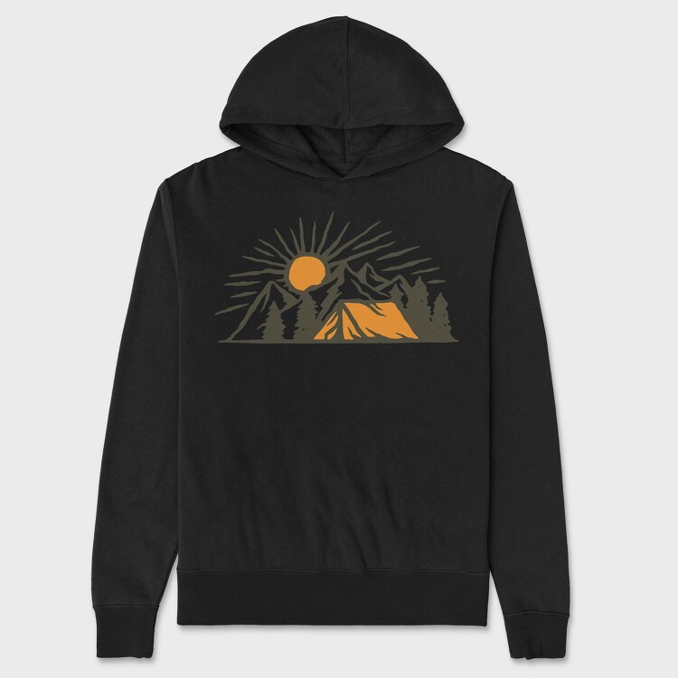Vintage Adventure Outdoor Camping, Unisex Men's Hoodie