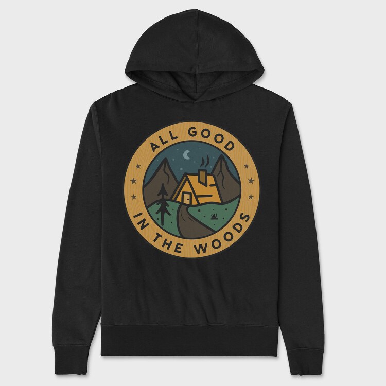All Good in the Woods, Unisex Men's Hoodie