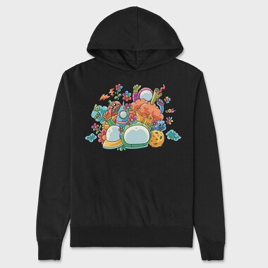 Astronaut Catoon 2, Unisex Men's Hoodie