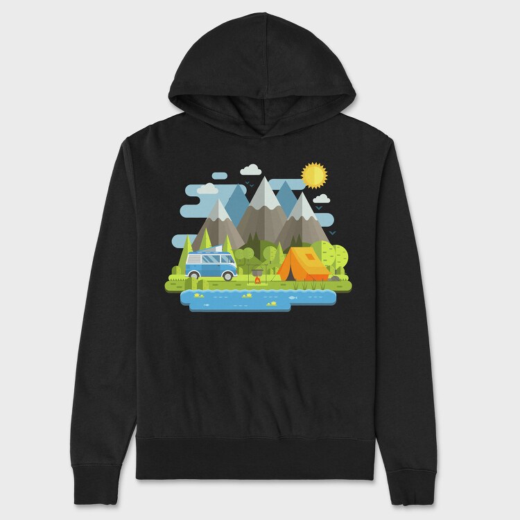 Camping Landscape, Унисекс Мъжко Суичър