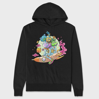 Astronaut Catoon, Unisex Men's Hoodie