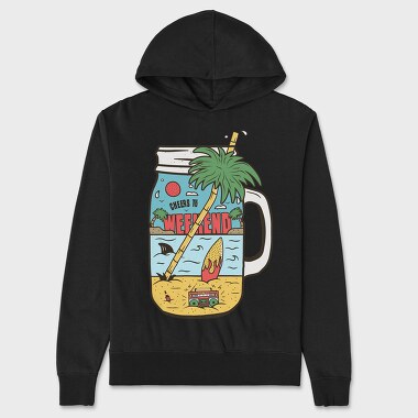 Cheers to Weekend, Unisex Men's Hoodie