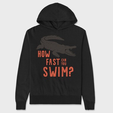 How Fast Can You Swim, Unisex Men's Hoodie