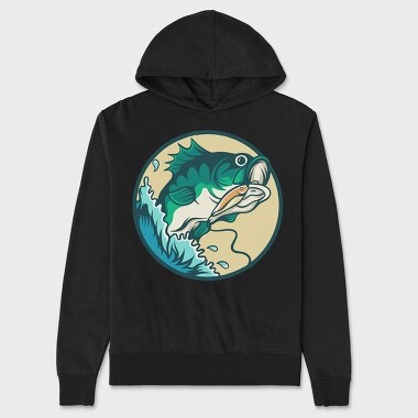 Bass Fishing 3, Unisex Men's Hoodie