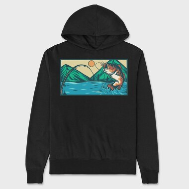 Bass Fishing 6, Unisex Men's Hoodie