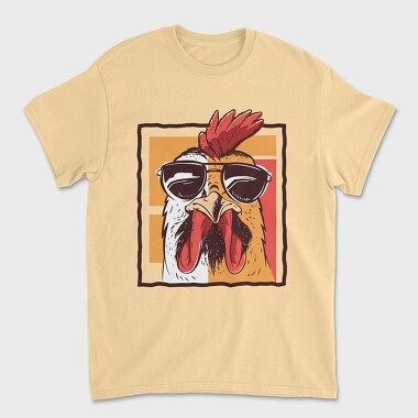 Chicken Glasses, Unisex Men's T-Shirt