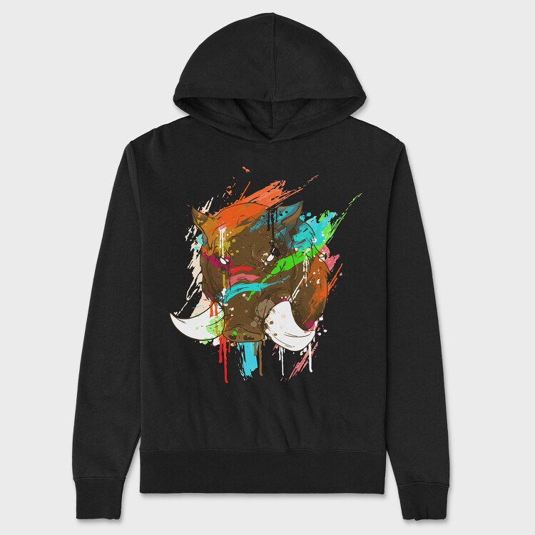 Colorful Boar, Unisex Men's Hoodie