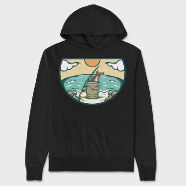 Bass Fishing Illustration 3, Unisex Men's Hoodie