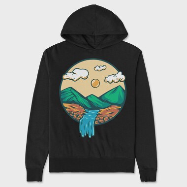 Mountain Illustration 7, Unisex Men's Hoodie