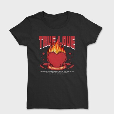 Burning Heart, Women's T-Shirt