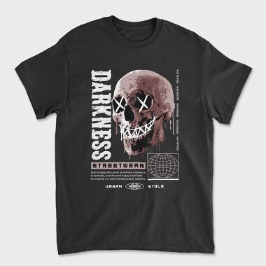 Darkness Skull, Unisex Men's T-Shirt