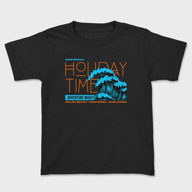 Holiday Time Wave, Kids' T-Shirt