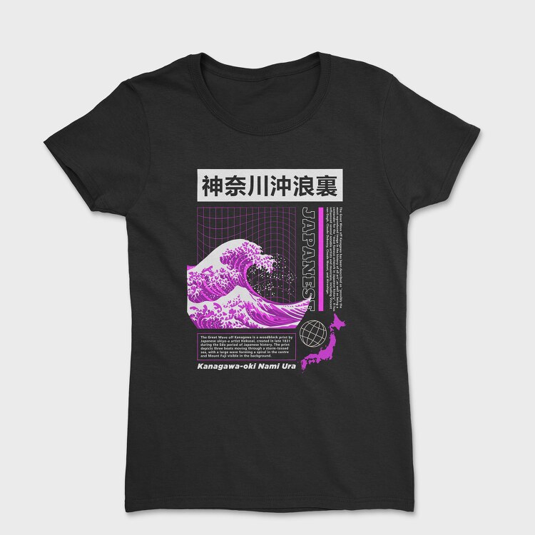 Japanese Wave Purple, Дамска Тениска
