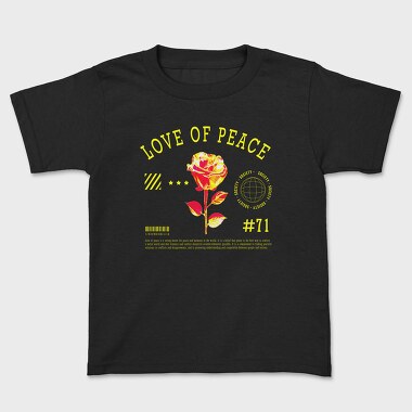 Love of Peace Yellow, Kids' T-Shirt