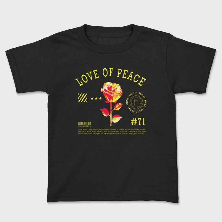 Love of Peace Yellow, Kids' T-Shirt