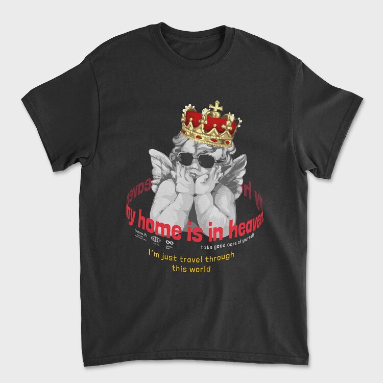 My Home Is Heaven, Unisex Men's T-Shirt