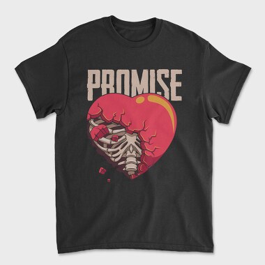 Promise Heart Skeleton, Unisex Men's T-Shirt